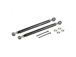 BMR Double Adjustable Rear Toe Rods; Rod End; Black Hammertone (16-24 Camaro)