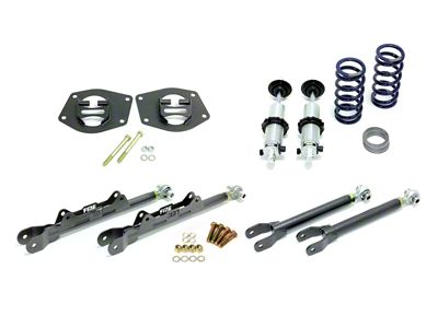 BMR Drag Race Suspension Package with Chromoly Control Arms; Black Hammertone (10-15 Camaro)