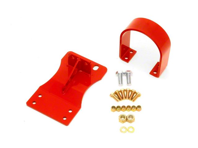 BMR Front Driveshaft Safety Loop; Red (10-15 Camaro SS w/ Automatic Transmission)