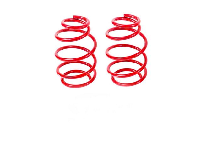 BMR Front Lowering Springs; 1.25-Inch Drop; Red (10-15 V8 Camaro Coupe)