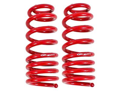 BMR Front Lowering Springs; Handling Version; Red (93-02 Camaro)