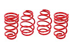 BMR Front and Rear Lowering Springs; 1-Inch Drop; Red (10-15 V8 Camaro Coupe)