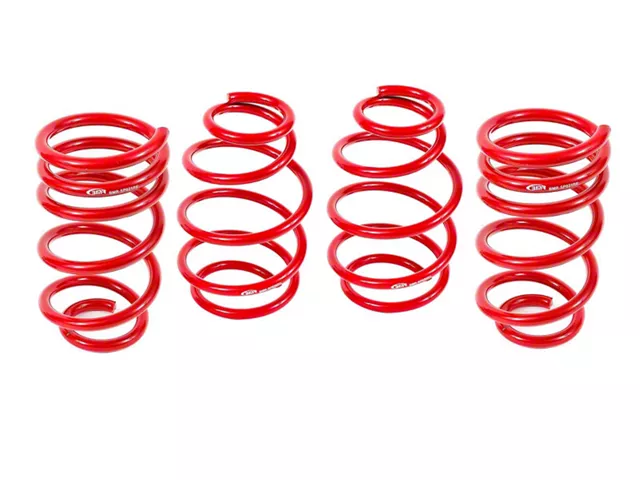 BMR Front and Rear Lowering Springs; 1-Inch Drop; Red (10-15 V8 Camaro Coupe)