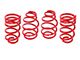 BMR Front and Rear Lowering Springs; 1-Inch Drop; Red (10-15 V8 Camaro Coupe)