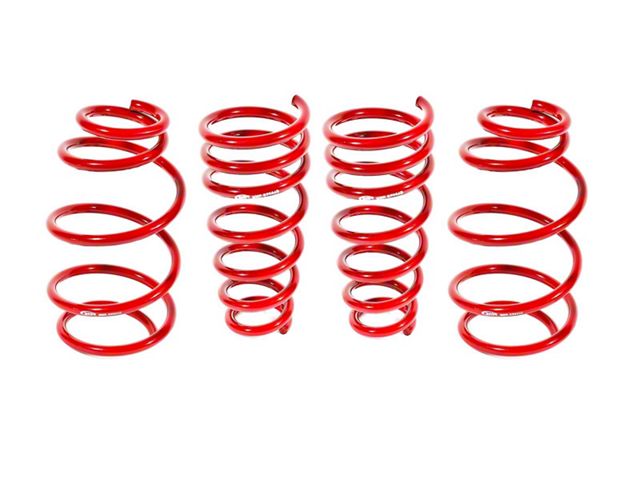 BMR Front and Rear Lowering Springs; 1.20-Inch Drop; Red (10-15 V6 Camaro Coupe)