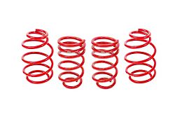 BMR Front and Rear Lowering Springs; 1.25-Inch Drop; Red (10-15 V8 Camaro Coupe)