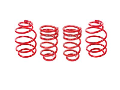 BMR Front and Rear Lowering Springs; 1.25-Inch Drop; Red (10-15 V8 Camaro Coupe)