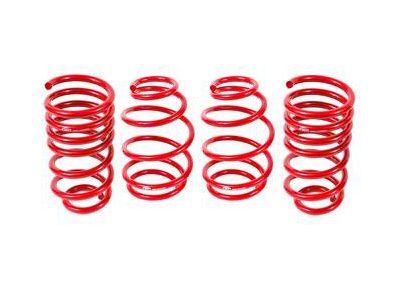 BMR Front and Rear Lowering Springs; 1.40-Inch Drop; Red (10-15 V8 Camaro Coupe)