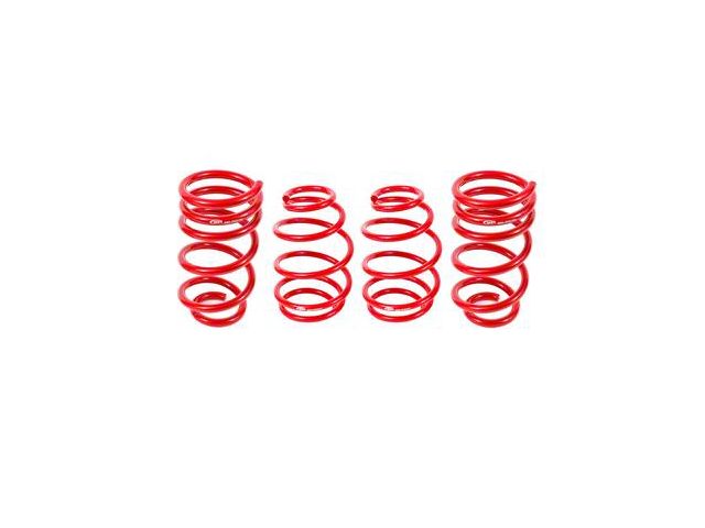 BMR Front and Rear Lowering Springs; 1.40-Inch Front / 1-Inch Rear; Red (10-15 V8 Camaro Coupe)