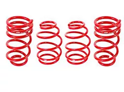 BMR Front and Rear Lowering Springs; 1.40-Inch Front / 1-Inch Rear; Red (10-15 V8 Camaro Coupe)