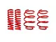 BMR Front and Rear Lowering Springs; Performance Version; Red (16-24 V8 Camaro)