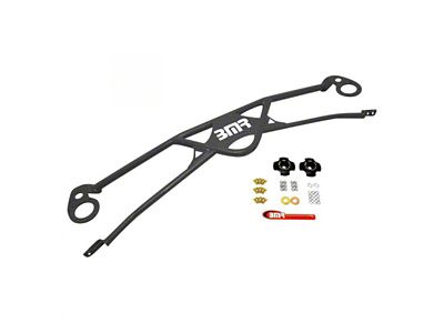 BMR Front Strut Tower Brace; Black Hammertone (10-11 Camaro SS)