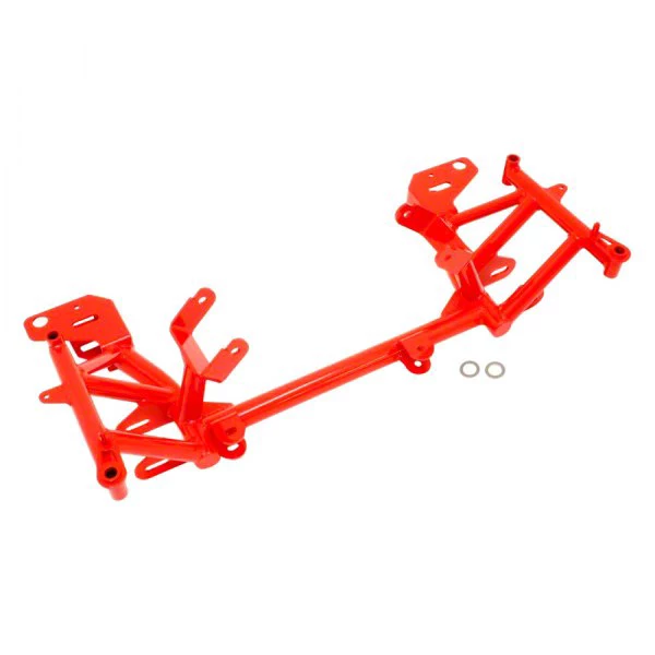 BMR Camaro KMember with LS1 Motor Mounts; Factory Rack Mount; Red BMR