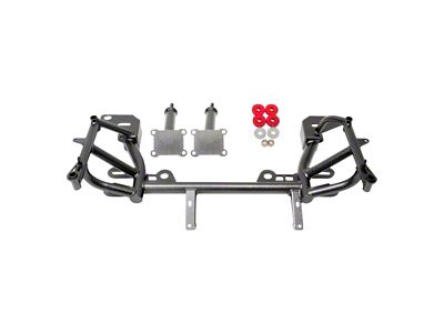 BMR K-Member with LS1 Motor Mounts; Pinto Rack Mount; Black Hammertone (98-02 5.7L Camaro w/ Low Mount Turbocharger)