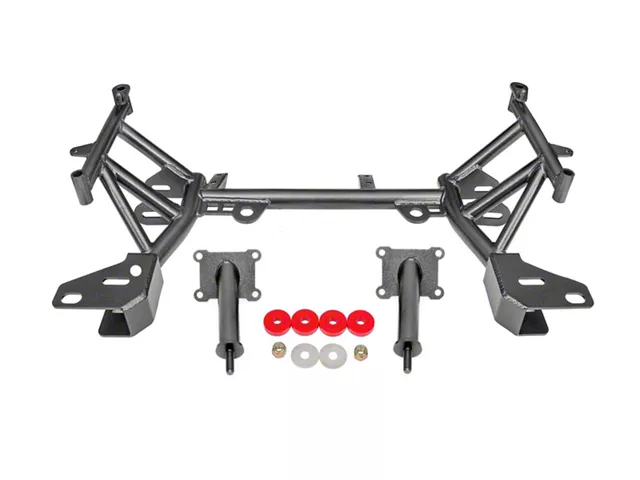 Ls1 Rear Mount Turbo BMR Camaro K-Member with LS1 Motor Mounts; Pinto Rack Mount; Black ...