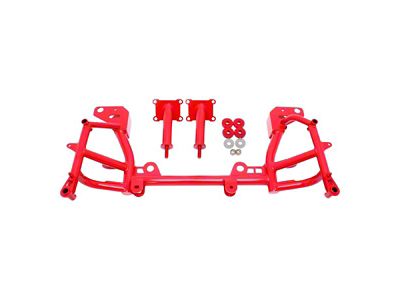 BMR K-Member with LS1 Motor Mounts; Standard Rack Mount; Red (98-02 5.7L Camaro w/ Low Mount Turbocharger)