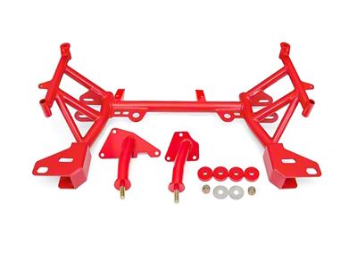 BMR K-Member with LT1 Motor Mounts; Pinto Rack Mount; Red (93-97 5.7L Camaro)