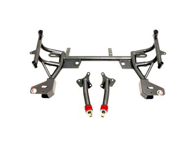 BMR K-Member with Small/Big Block Chevy Motor Mounts; Pinto Rack Mount; Black Hammertone (93-02 Camaro w/ Turbocharger)