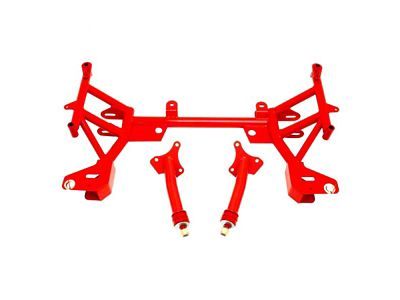 BMR K-Member with Small/Big Block Chevy Motor Mounts; Standard Rack Mount; Red (93-02 Camaro)