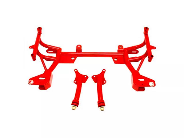BMR K-Member with Small/Big Block Chevy Motor Mounts; Standard Rack Mount; Red (93-02 Camaro w/ Turbocharger)