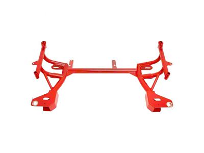 BMR K-Member without Motor Mounts; Pinto Rack Mount; Red (93-02 Camaro w/ Turbocharger)