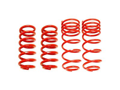 BMR Front and Rear Lowering Springs; Red (93-02 Camaro)