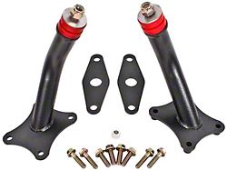 BMR Motor mount Kit with Integrated Stands; Polyurethane; Black Hammertone (16-24 V8 Camaro)