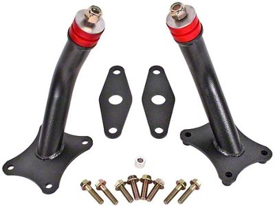 BMR Motor mount Kit with Integrated Stands; Polyurethane; Black Hammertone (16-24 V8 Camaro)