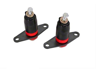 BMR Motor Mount Kit; Polyurethane Bushings; Black Anodized (16-24 Camaro)