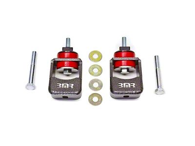 BMR Motor Mount Kit; Polyurethane Bushings; Black Hammertone (10-15 V8 Camaro)