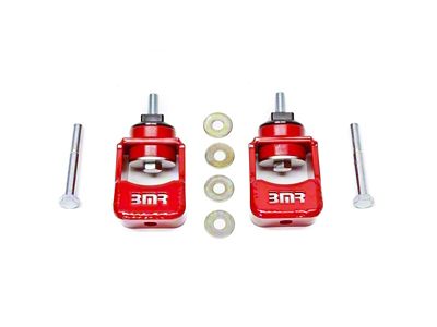 BMR Motor Mount Kit; Polyurethane Bushings; Red (10-15 V8 Camaro)