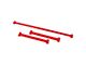 BMR Non-Adjustable Rear Lower Control Arms and Panhard Bar; Red (93-02 Camaro)
