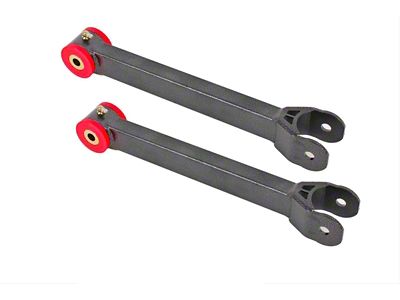 BMR Non-Adjustable Rear Upper Control Arms; Poly Bushings; Black Hammertone (16-24 Camaro)