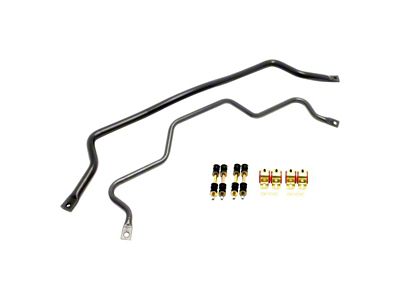 BMR Non-Adjustable Front and Rear Sway Bars; Black Hammertone (93-02 Camaro)