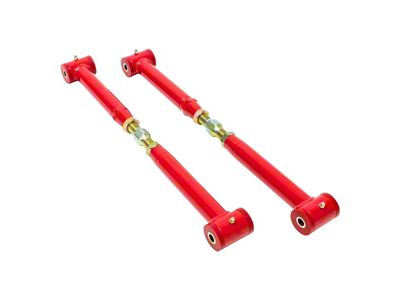 BMR On-Car Adjustable DOM Rear Lower Control Arms; Polyurethane Bushings; Red (93-02 Camaro)