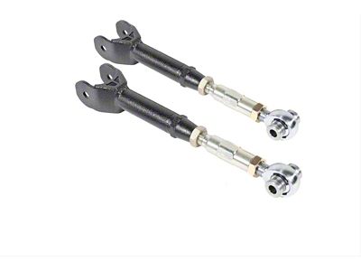 BMR On-Car Adjustable Rear Upper Control Arms; Rod Ends; Black Hammertone (16-24 Camaro)