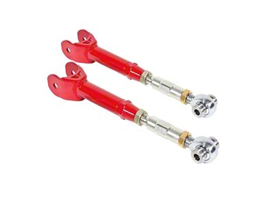 BMR On-Car Adjustable Rear Upper Control Arms; Rod Ends; Red (16-24 Camaro)