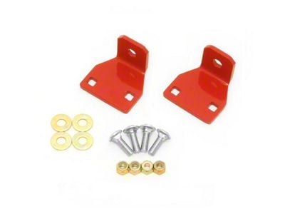 BMR Rear Lower Control Arm End Link Mounting Brace; Red (10-11 Camaro)