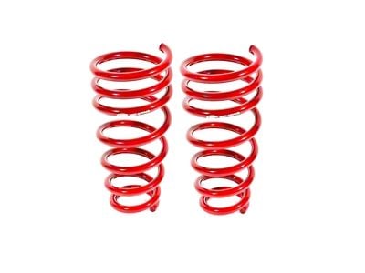 BMR Rear Lowering Springs; 1.20-Inch Drop; Red (10-15 V6 Camaro Coupe)