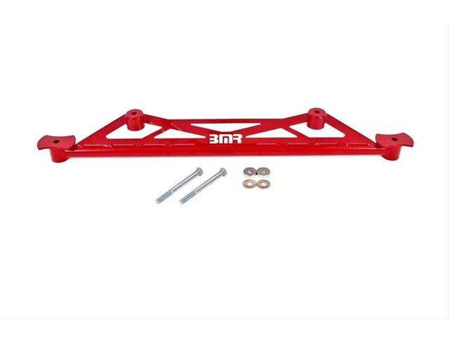 BMR Rear of Rear Cradle Chassis Brace; Red Hammertone (16-24 Camaro)