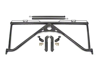 BMR Seat Harness Bar; Black Hammertone (16-24 Camaro)