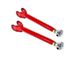 BMR Single Adjustable Rear Lower Trailing Arms; Rod Ends; Red (16-24 Camaro)