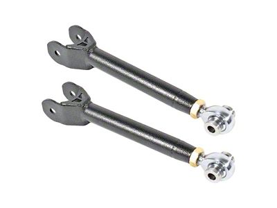 BMR Single Adjustable Rear Upper Trailing Arms; Rod Ends; Black Hammertone (16-24 Camaro)