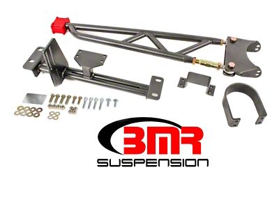 BMR Tunnel Mounted Torque Arm with Driveshaft Safety Loop; Black Hammertone (93-02 Camaro w/ Stock Exhaust)