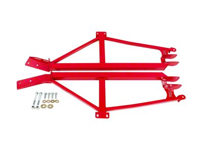 BMR Weld-On 4-Point Subframe Connectors; Red (93-02 Camaro Coupe)