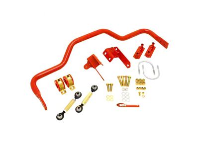 BMR Xtreme Rear Anti-Roll Bar Kit for 1.375, 3 or 3.25-Inch Axles; Polyurethane Bushings; Red (82-02 Camaro)