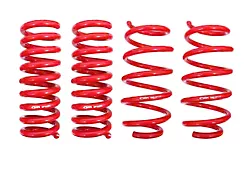 BMR Front and Rear Lowering Springs; Performance Version; Red (08-23 V8 HEMI Challenger)