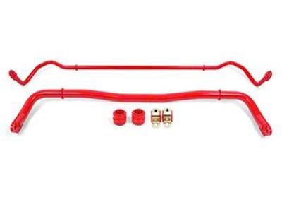 BMR Non-Adjustable Front and Rear Sway Bars; Red (08-23 Challenger)