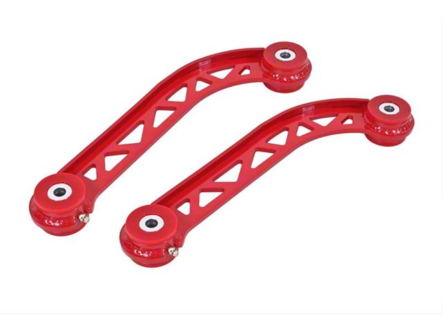 BMR Non-Adjustable Upper Control Arms; Polyurethane Bushings; Red (08-23 Challenger)