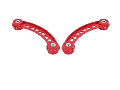 BMR Non-Adjustable Upper Trailing Arms; Polyurethane Bushings; Red (08-23 Challenger)